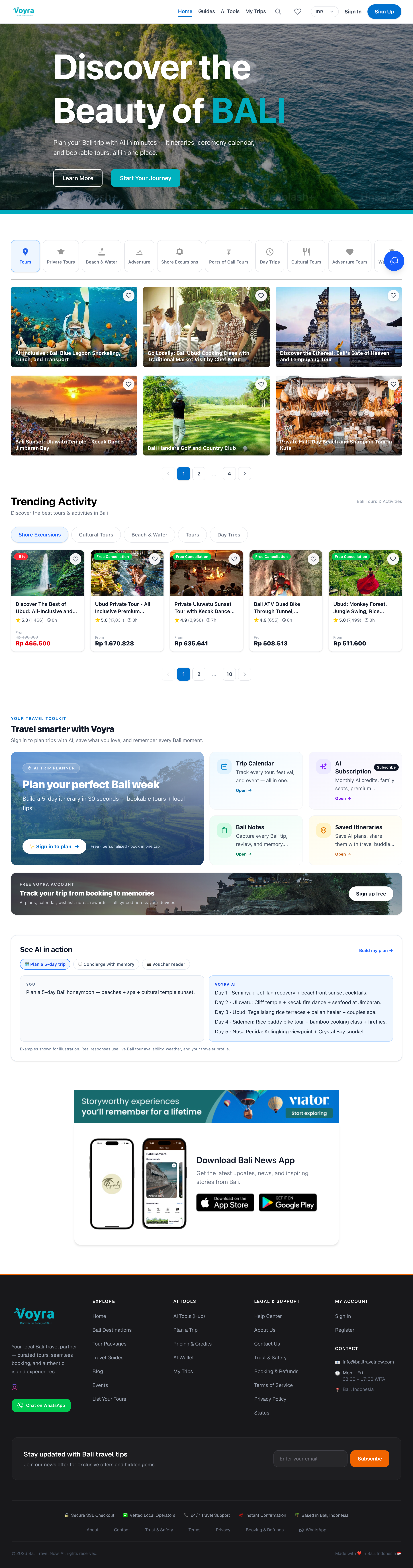 BaliTravelNow.com — AI-powered Bali travel booking platform